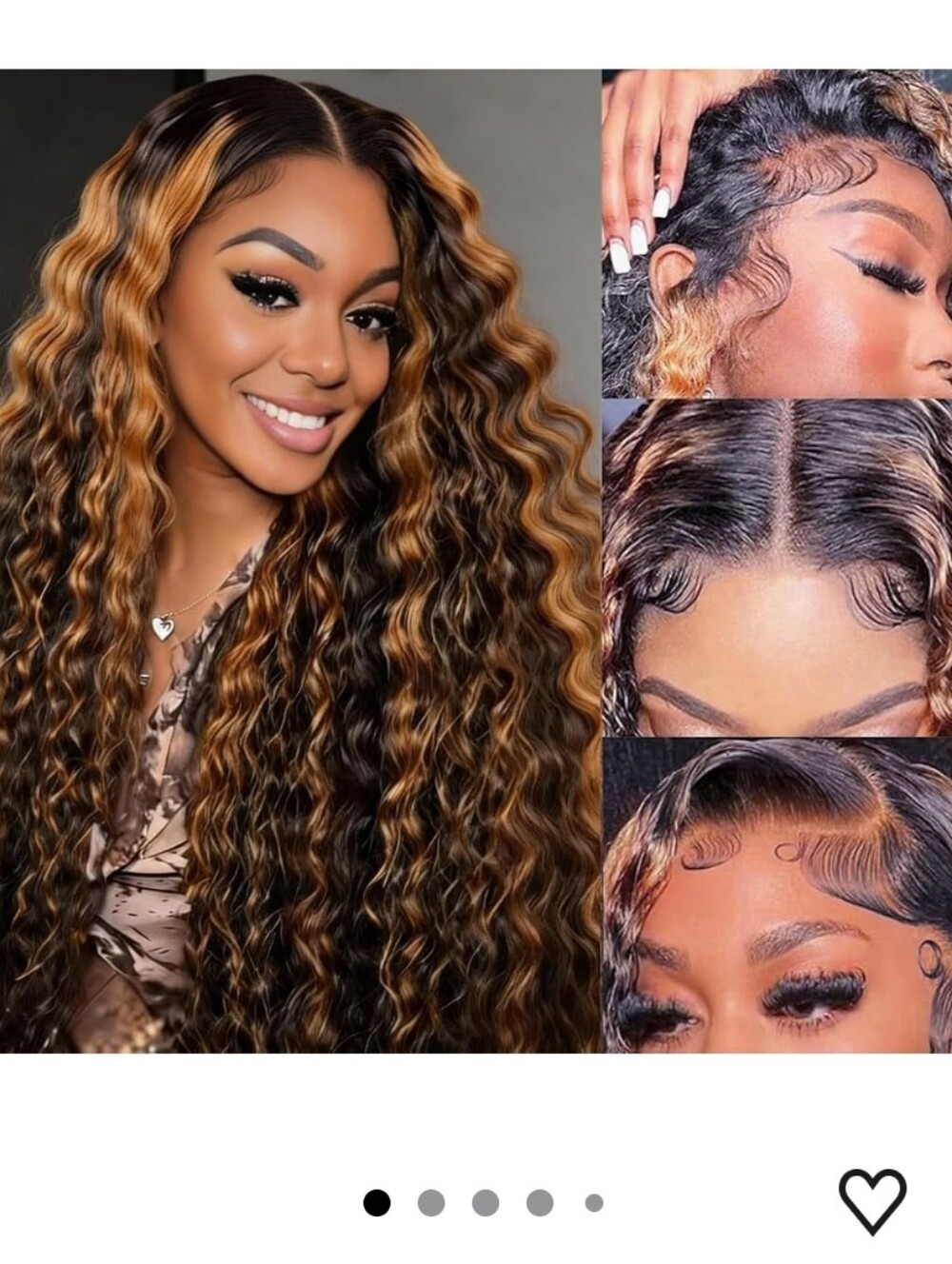 28 Inch 200 Density 1B/30 Highlight Ombre Deep Wave Lace Front Wigs Human Hair